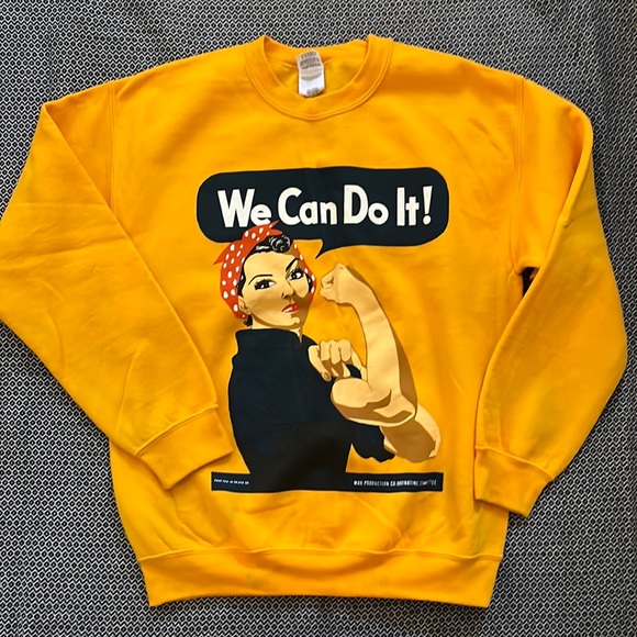 We can do it! Yellow medium sweatshirt - Picture 1 of 1